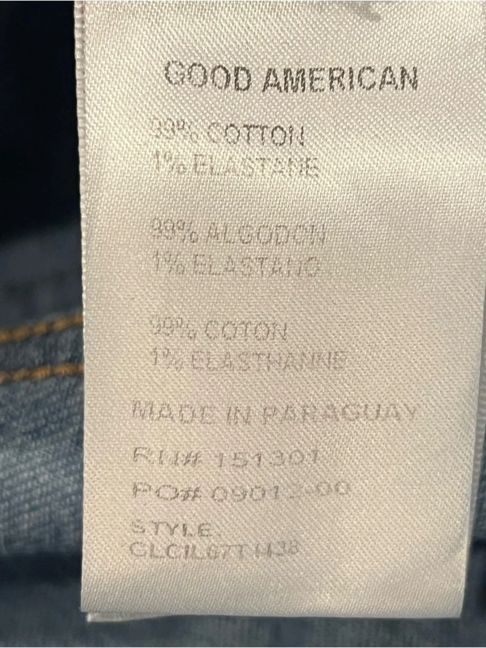 Good‎ American Good Legs Skinny Cropped Jeans Light Blue 8/29 Chewed Hem Denim